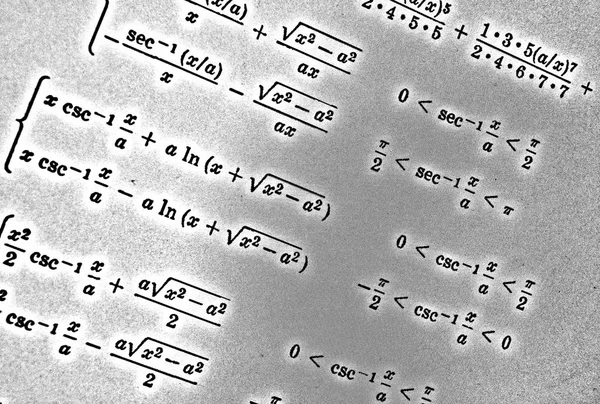 Dużą Liczbę Formuł Matematycznych Białym Tle Hdr — Zdjęcie stockowe