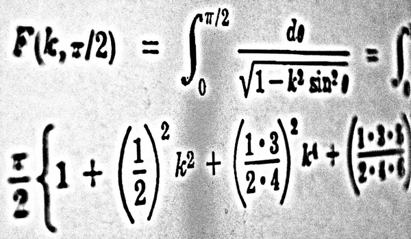 Groot Aantal Wiskundige Formules Een Witte Achtergrond Hdr — Stockfoto
