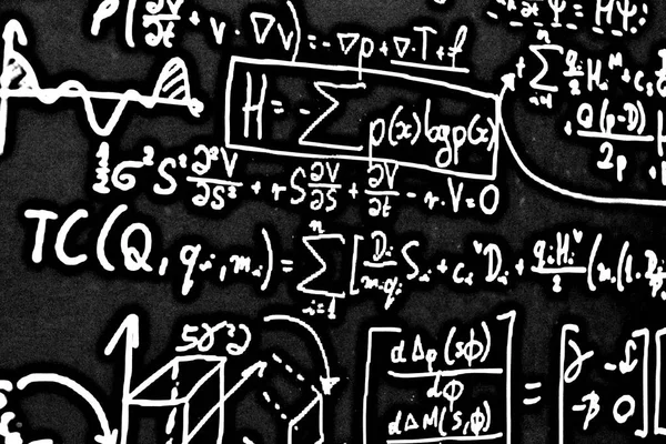 Gran Número Fórmulas Matemáticas Sobre Fondo Blanco Hdr — Foto de Stock