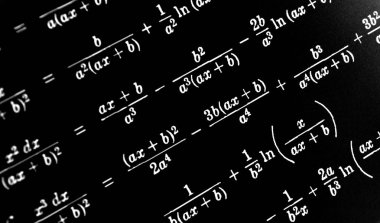 Sayıda siyah bir arka plan üzerinde matematiksel formül