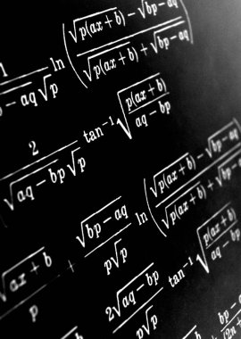 Sayıda siyah bir arka plan üzerinde matematiksel formül