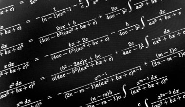 Sayıda siyah bir arka plan üzerinde matematiksel formül