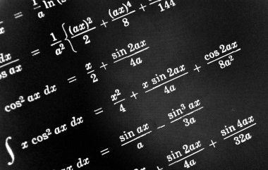 Sayıda siyah bir arka plan üzerinde matematiksel formül