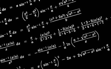 Sayıda siyah bir arka plan üzerinde matematiksel formül