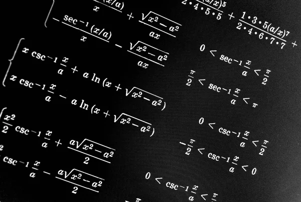 Large Number Mathematical Formulas Black Background — Stock Photo, Image