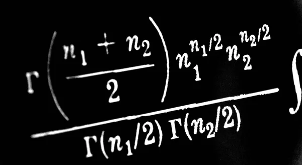 Grande Número Fórmulas Matemáticas Fundo Preto — Fotografia de Stock