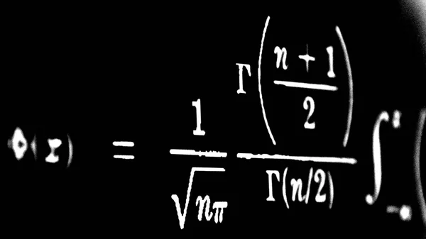 Gran Numero Formule Matematiche Sfondo Nero — Foto Stock