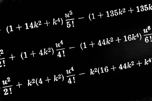 Large Number Mathematical Formulas Black Background — Stock Photo, Image