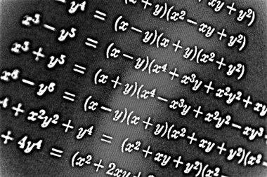 Sayıda siyah bir arka plan Hdr matematiksel formül
