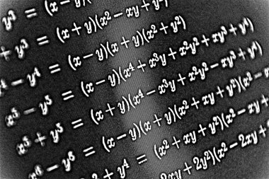 Sayıda siyah bir arka plan Hdr matematiksel formül