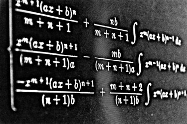 Sayıda siyah bir arka plan Hdr matematiksel formül