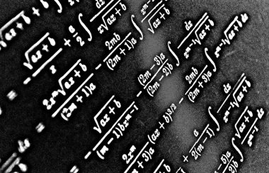 Sayıda siyah bir arka plan Hdr matematiksel formül