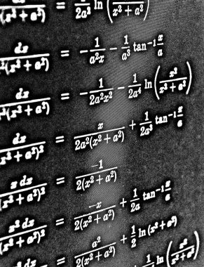 Sayıda siyah bir arka plan Hdr matematiksel formül