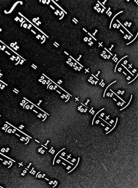 Sayıda siyah bir arka plan Hdr matematiksel formül