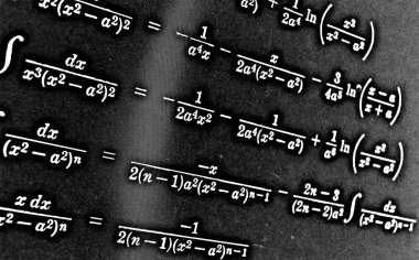 Sayıda siyah bir arka plan Hdr matematiksel formül
