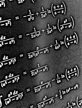 Sayıda siyah bir arka plan Hdr matematiksel formül
