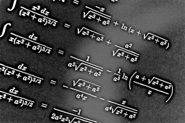 Sayıda siyah bir arka plan Hdr matematiksel formül
