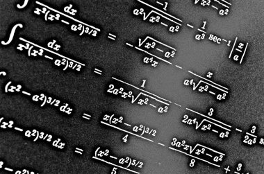 Sayıda siyah bir arka plan Hdr matematiksel formül