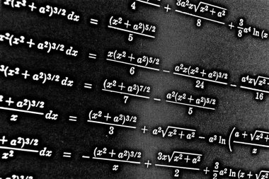 Sayıda siyah bir arka plan Hdr matematiksel formül