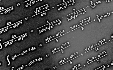Sayıda siyah bir arka plan Hdr matematiksel formül