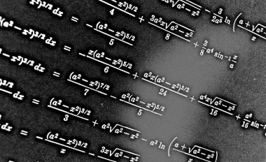 Sayıda siyah bir arka plan Hdr matematiksel formül