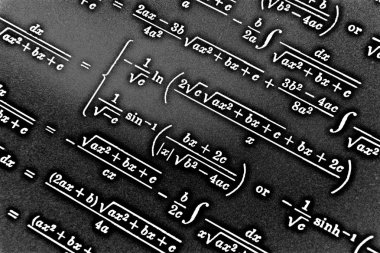 Sayıda siyah bir arka plan Hdr matematiksel formül
