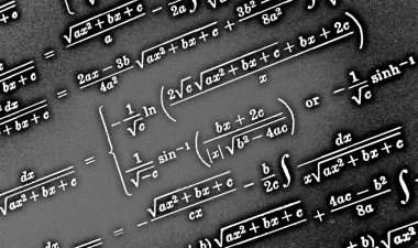 Sayıda siyah bir arka plan Hdr matematiksel formül