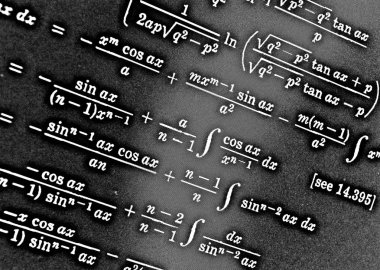 Sayıda siyah bir arka plan Hdr matematiksel formül