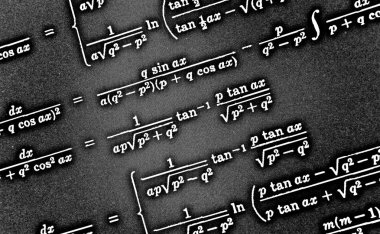 Sayıda siyah bir arka plan Hdr matematiksel formül