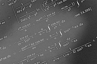 Sayıda siyah bir arka plan Hdr matematiksel formül