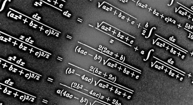 Sayıda siyah bir arka plan Hdr matematiksel formül