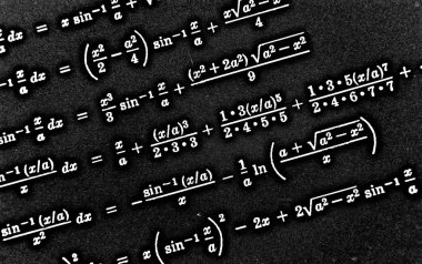 Sayıda siyah bir arka plan Hdr matematiksel formül
