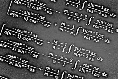 Sayıda siyah bir arka plan Hdr matematiksel formül