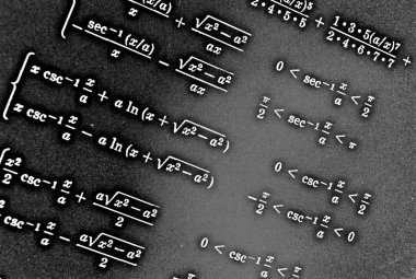 Sayıda siyah bir arka plan Hdr matematiksel formül