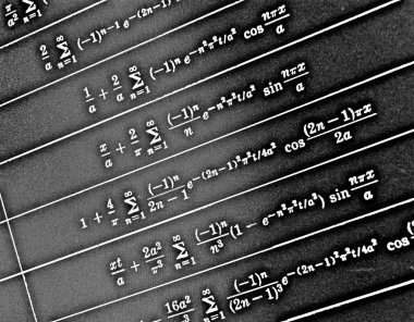 Sayıda siyah bir arka plan Hdr matematiksel formül