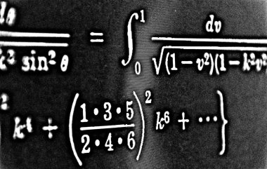 Sayıda siyah bir arka plan Hdr matematiksel formül