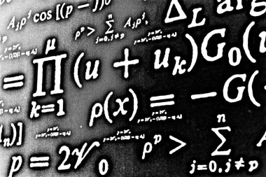 Sayıda siyah bir arka plan Hdr matematiksel formül