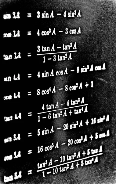 Grande Número Fórmulas Matemáticas Fundo Preto Hdr — Fotografia de Stock