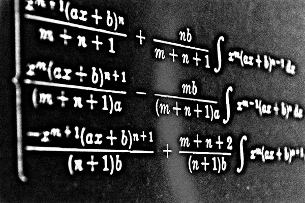 Большое Количество Математических Формул Черном Фоне Hdr — стоковое фото
