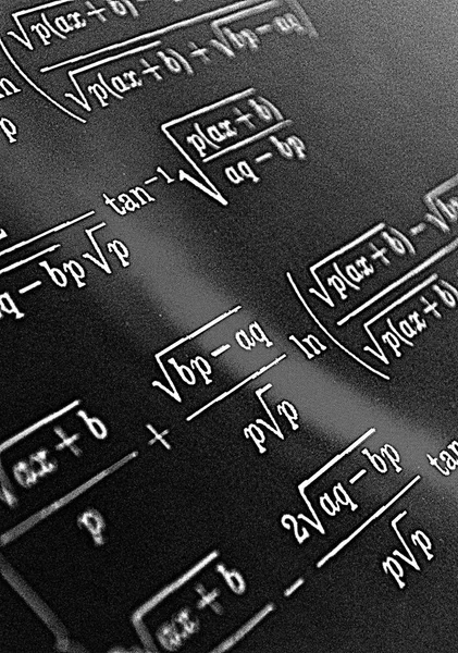 Sayıda Siyah Bir Arka Plan Hdr Matematiksel Formül — Stok fotoğraf