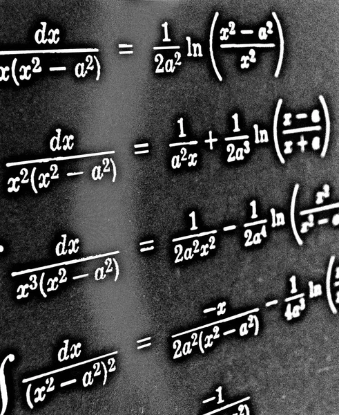 Gran Número Fórmulas Matemáticas Sobre Fondo Negro Hdr —  Fotos de Stock