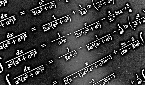 Sayıda Siyah Bir Arka Plan Hdr Matematiksel Formül — Stok fotoğraf