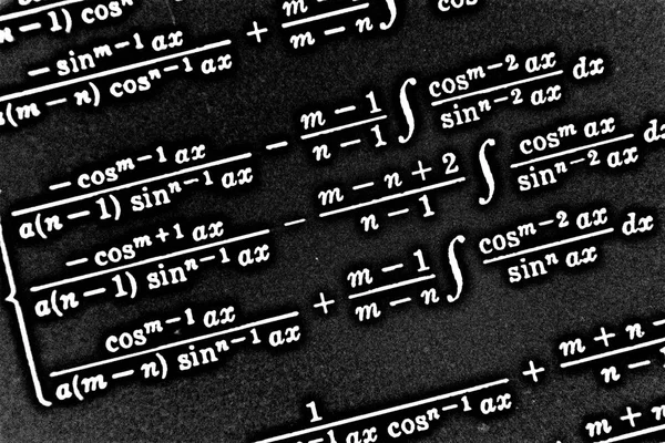 Gran Número Fórmulas Matemáticas Sobre Fondo Negro Hdr — Foto de Stock