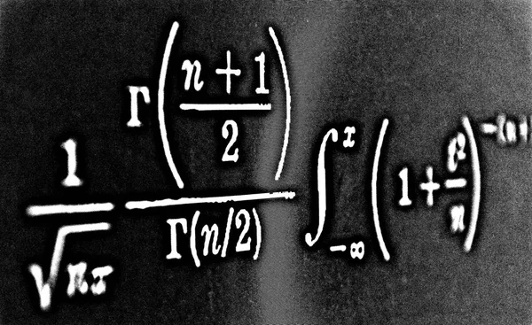 Große Anzahl Mathematischer Formeln Auf Schwarzem Hintergrund Hdr — Stockfoto