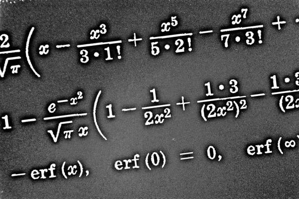 Большое Количество Математических Формул Черном Фоне Hdr — стоковое фото
