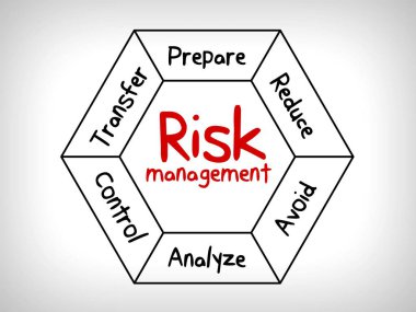 risk yönetimi stratejileri - yoksay, kabul, önlemek, azaltmak, aktarmak ve yararlanma 