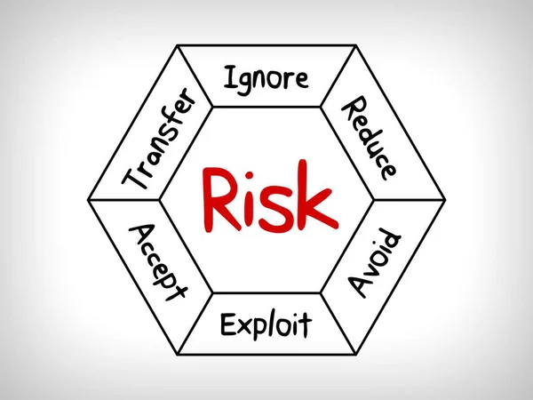 Risk Yönetimi Stratejileri Yoksay Kabul Önlemek Azaltmak Aktarmak Yararlanma — Stok fotoğraf