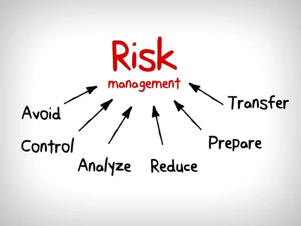 Risk Yönetimi Stratejileri Yoksay Kabul Önlemek Azaltmak Aktarmak Yararlanma — Stok fotoğraf