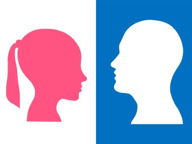 İki kişi, kavram fikir için soyut beyin başkanları insan düşünme süreci 