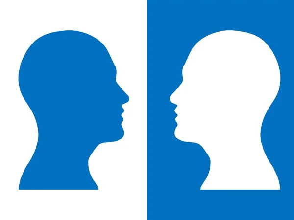 Głowami Dwóch Ludzi Streszczenie Mózgu Dla Koncepcja Proces Myślenia Człowieka — Zdjęcie stockowe